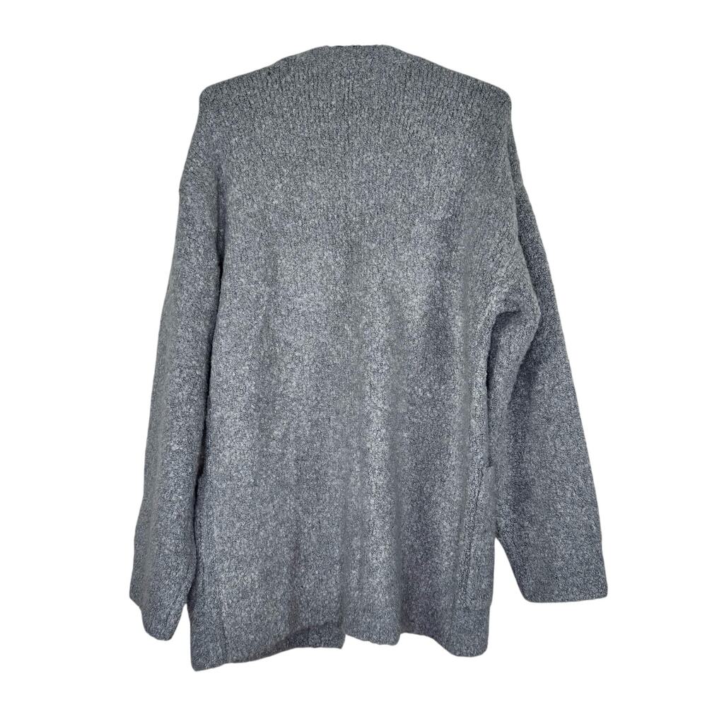 Three Dots Gray Open Front Wool Sherpa Cardigan S… - image 4